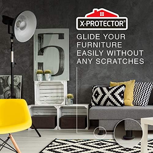 Felt Furniture Sliders Hardwood Floors X-PROTECTOR β 24 PCS 2 1/2 inch Furniture Sliders β Heavy Duty Felt Sliders Hard Surfaces β Move Your Furniture Easily & Safely!