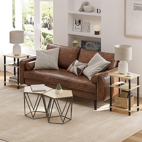 TUTOTAK End Table, Side Table, 3-Tier Storage Shelf for Small Space, 1 PC