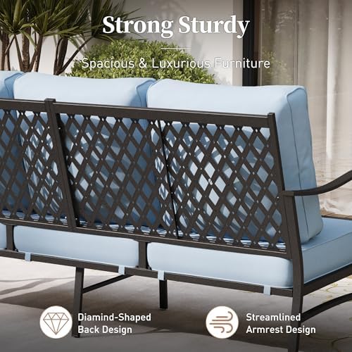 SUNSHINE VALLEY Metal Patio Furniture Sofa