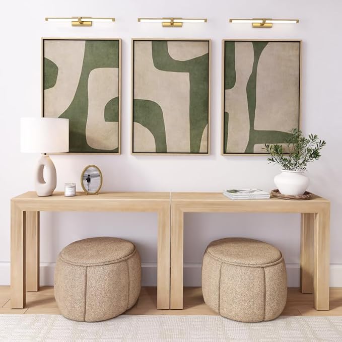 Plank+Beam Modern Solid Wood Console Table, 46 Inch, Sofa Table, Narrow Entryway Table for Hallway, Behind The Couch, Living Room, Foyer, Easy Assembly, Blonde