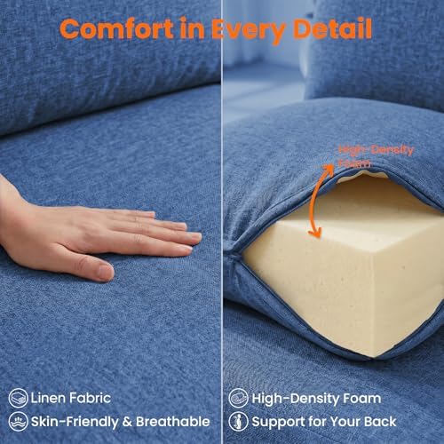 ijuicy Queen Size Pull Out Sofa Bed,3 in 1 Sleeper Sofa