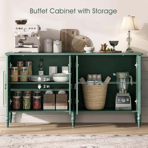 JOINICE 59" Sideboard Buffet Cabinet with Storage for Living Room,Green