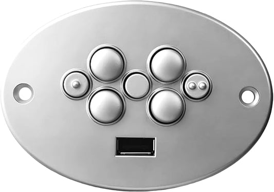 CTR UR2 07 Recliner Remote Replacement | for Raffel Systems 7 Button 5 Pin Hand Control with USB and Memory Plus Buttons