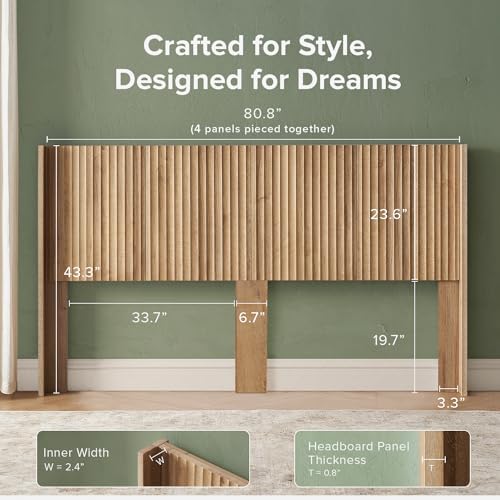 mopio Brooklyn 80.8" Headboard (Golden Oak, King)