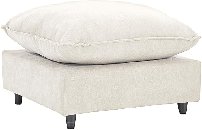 Iroomy Modular Sectional Sofa, Oversized Cloud Couch - Ottoman - Beige, High Feet