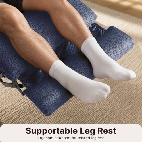 MCombo Small Power Recliner Chair with Heat and Massage 6079 (Blue)