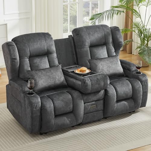 SAMERY 67.6" RV Loveseat Recliner Sofa, Manual Reclining Loveseat