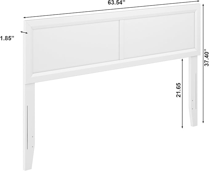 AFI, Sophia Adjustable Modern Queen Wood Headboard, White