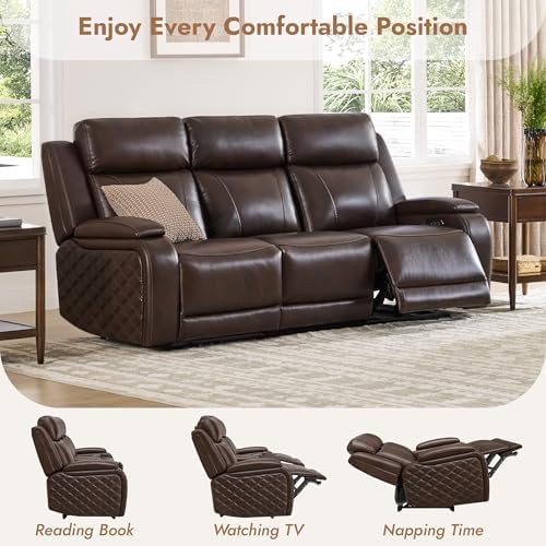 Watson & Whitely Zero Gravity Power Reclining Sofa & Loveseat Set, Brown