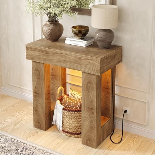 Unikito 32" Entry Table with Sensor Light & AC Outlets with USB-C Ports
