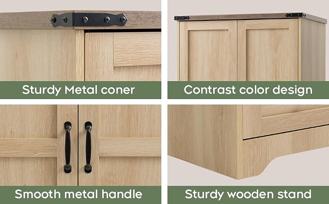 Yechen 71" Wooden Armoire Wardrobe Closet Set of 2- Modern Functional Clothes Tall Storage Cabinet with Adjustable Shelf and Hanging Rail, Sturdy Freestanding Closet with 2 Wide Drawers (Natural)