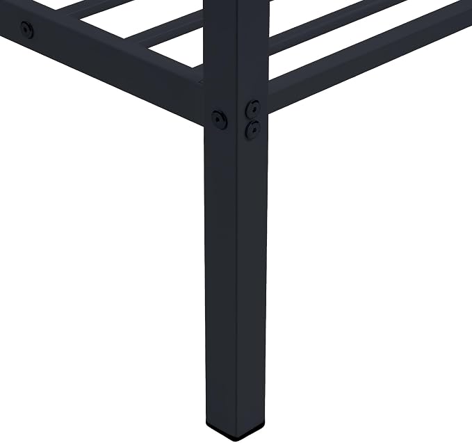 Full Over Full Bunk Bed, Metal Full Size Bunk Beds with Guardrail, Bunk Bed for Adults, Teens, Heavy Duty Bunk Beds Full Size,Safety Guardrail & Ladders, Space-Saving Design, No Box Spring Needed