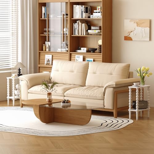 Narrow Side Table Small End Table for Small Spaces White