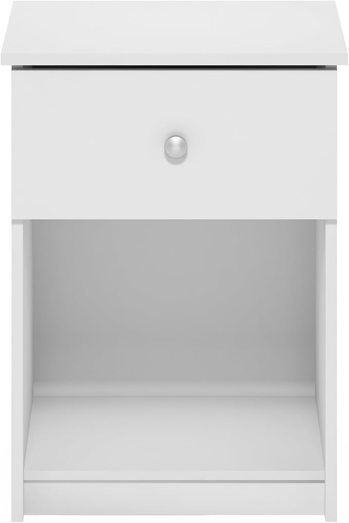 Furinno Tidur Nightstand, 1-Pack, White