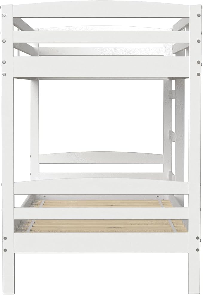 From the Tree Furniture Twin Over Twin Bunk Bed for Kids — Solid Pine Wood with Full-Length Safety Rails & Hang-On Ladder — 220 lbs Per Bunk · ASTM F1427 + 16 CFR 1213 Certified — Space-Saving Design