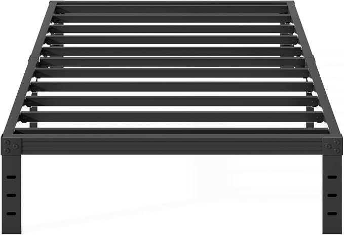 Twin Size Bed Frame 14" High Heavy Duty Platform Bed Frame,Sturdy Steel Frame,No Box Spring Needed,Noise-Free,Easy Assembly