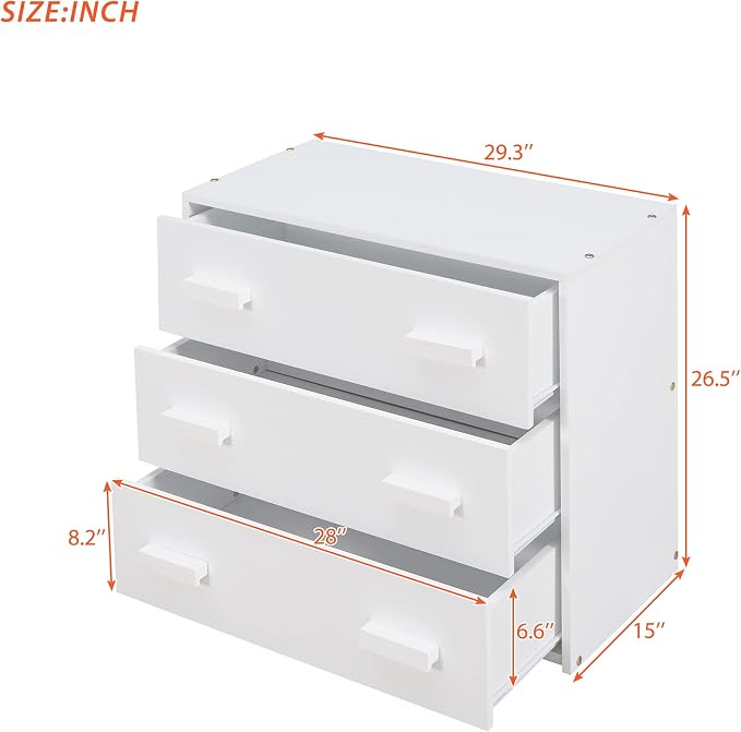 Bellemave Twin Size Low loft Bed for Kids,Wood Modern Farmhouse Twin Loft Bed with and Drawer Storage, No Box Spring Needed, White