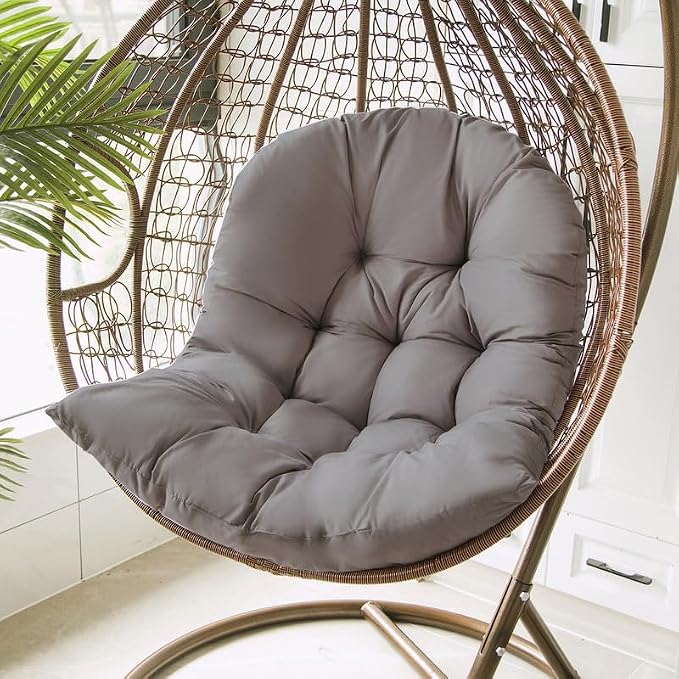Hammock Swing Egg Chair Cushion Replacement, Hanging Basket Seat Pillow | Thick, 31.5 x 43.3 inches, High Elasticity Cotton, Soft Back Pads, Indoor, Outdoor, Garden, Office, Patio, Porch, Furniture