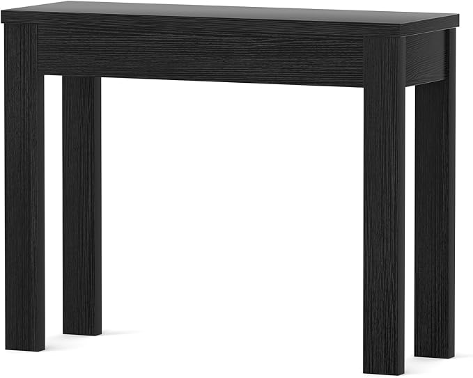 Armocity Console Table, Small Farmhouse Wood Entryway Table, Sofa Tables Narrow Long Behind Couch, Entry Table for Entrance, Hallway, Living Room, 32", Embossed Black