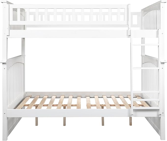 AFI, Columbia Ladder Bunk Bed Full Over Full, White