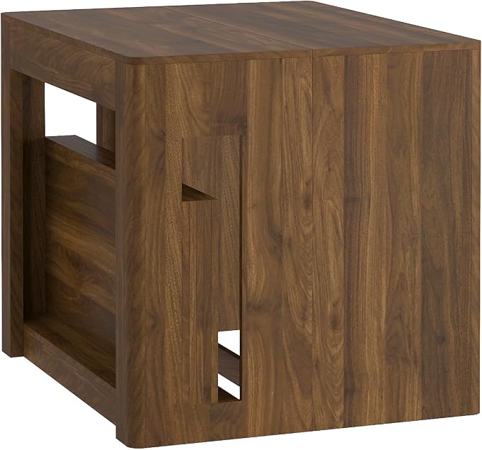 KEIKI Extendable Foldable Dining Table 29.9" to 108.7", Expandable Wooden Console Table for 1–10 People, Space Saving Multifunctional Kitchen Dining Desk, Rectangle Table for Small Spaces, Brown
