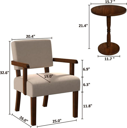 FAGAGA Accent Chair, Cat-Scratch Velvet Living Room Chairs Oversize with Soft Seat and Armrests for Dinning Room Bedroom Reading Room Waiting Room