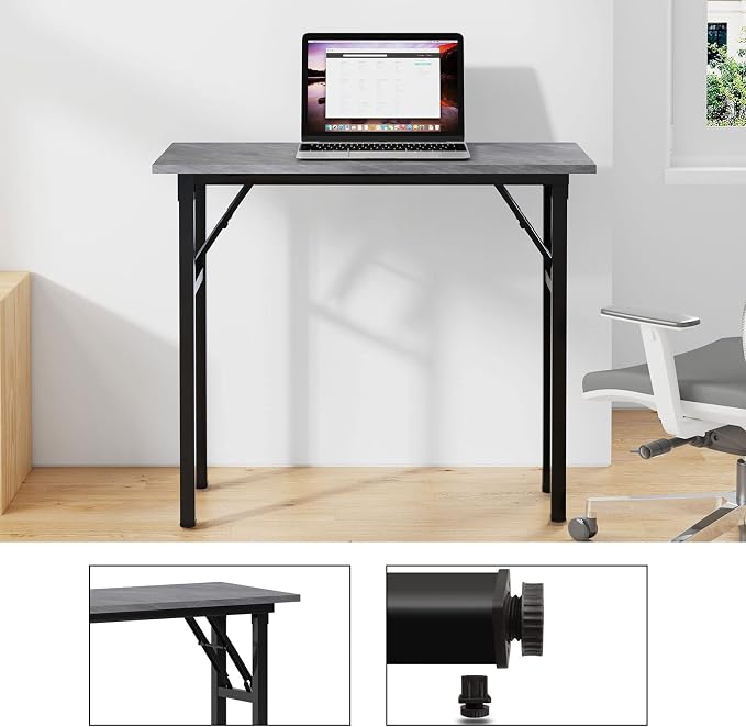 Need Small Desk, 31.5 x 15.7 Inches No Assembly Foldable Writing Table,Sturdy and Heavy Duty Folding Computer Desks for Small Space/Home Office/Dormitory AC5LB(80 * 40)