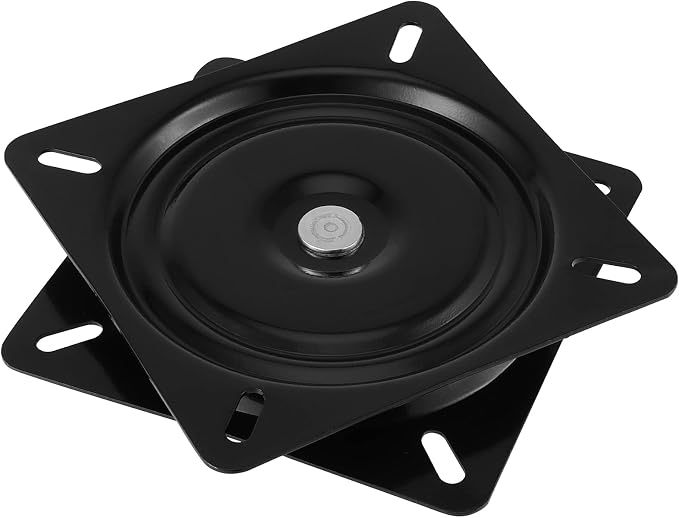 HAKZEON 4 PCS 7 Inch Bar Stool Swivel Plate, Heavy Duty Swivel Base Mount Plate for Home, Office, Black
