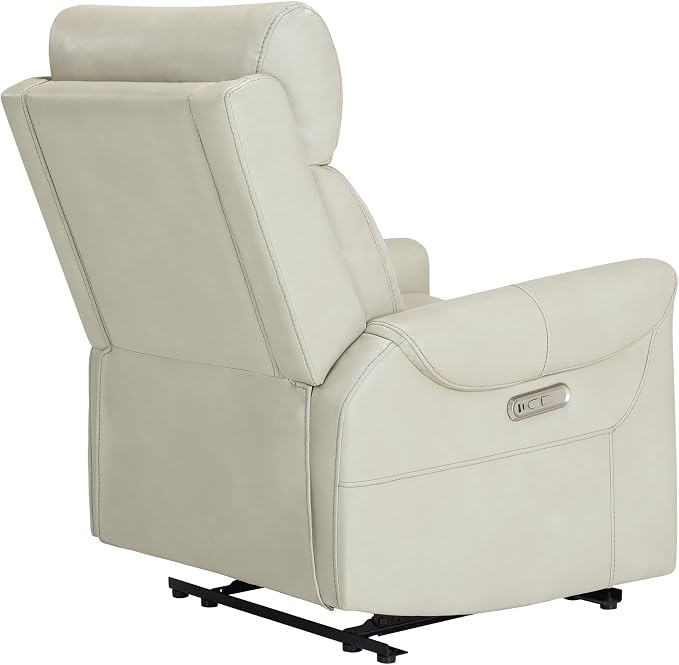 KISLOT Leather Recliner Chair for Adults Wall Hugger RV Recliner with USB Charging Ports Electric Power Reclining Sofa for Living Room Home Theater Seating Bedroom