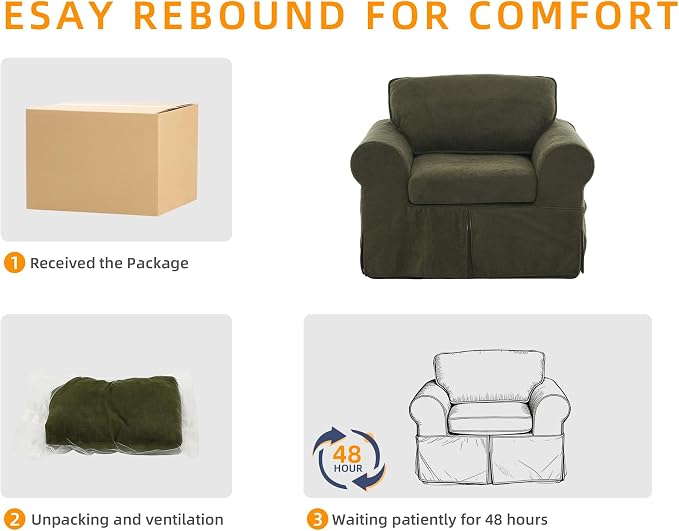 Mistpeople Modern Loveseat Sofa Couch, Upholstered Comfy Sofa with Pillows & Armrests, Deep Seating Couch with Removable Cover for Living Room Bedroom Apartment Office Small Spaces,Green