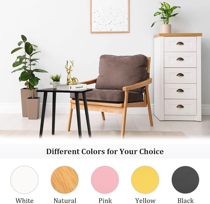 FORAOFUR Side Table, Modern Accent End Table with Wooden Legs, Easy to Assemble Mini Living Room Table for Sofa Bedroom, Minimalist Black Furniture for Small Apartments and Limited Spaces | Minimalist black wood legs, fits sofa/bedroom/living, compact,...