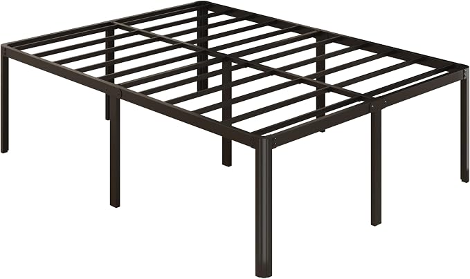 Yicensen 20 Inch King Bed Frame with Rounded Corner Legs No Box Spring Needed King Size Platform Bed Frame, Heavy Duty, Easy Assembly, Noise Free, Black.