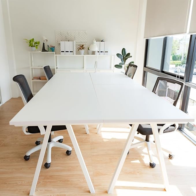 Kaboon 43x24 inches Tabletop, Solid One-Piece Desktop for Sit Stand Desk, Double Desks, L Desk DIY,Wood Countertop Home or Commercial Use,1 inch Thick, White, 23.62" D x 43" W