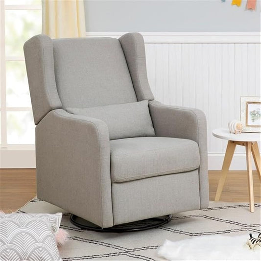 DaVinci Carter’s Arlo Glider Recliner Nursery Chair - Water & Stain Resistant Glider Rocking Chair for Nursery - GREENGUARD Gold, FSC & Certi-PUR US Certified - Cozy Swivel Rocker Recliner - Grey