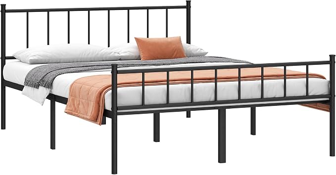 DIIYIV Full Metal Bed Frame,Steel Slat Support,Noise Free,Easy Assembly | Full Size Bed,Mattress Foundation,Underbed Storage,No Box Spring Needed