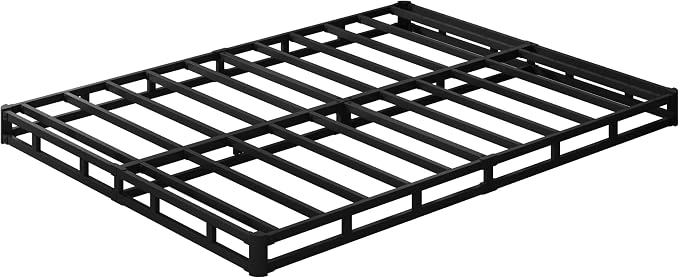 EMODA King Box Spring Bed Base 5 Inch Heavy Duty Metal Mattress Foundation with Fabric Cover, 3000LBS Max Weight Capacity, Noise Free, Easy Assembly