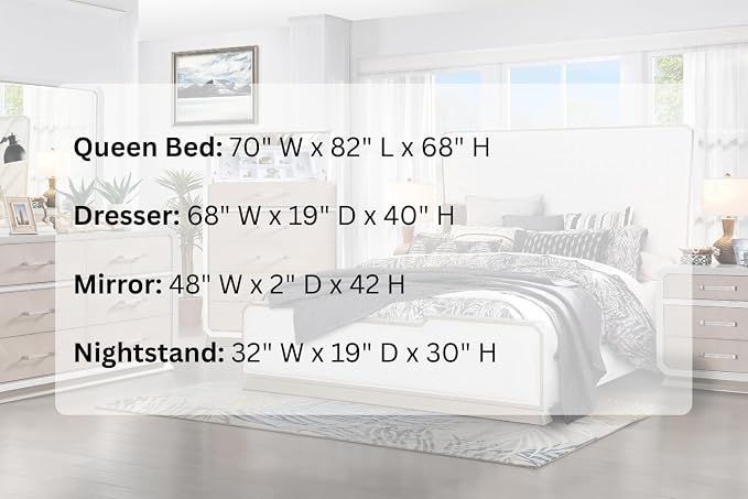 First of a Kind Dior Two Tone Luxury 4 Piece Queen Bedroom Set with Upholstered Tufted Headboard Modern Glam Design Coordinated Furniture Collection