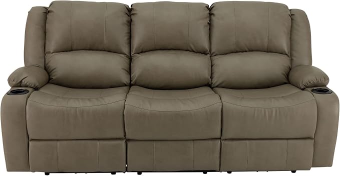 RecPro Charles 80" RV Wall Hugger Reclining Sofa | Putty