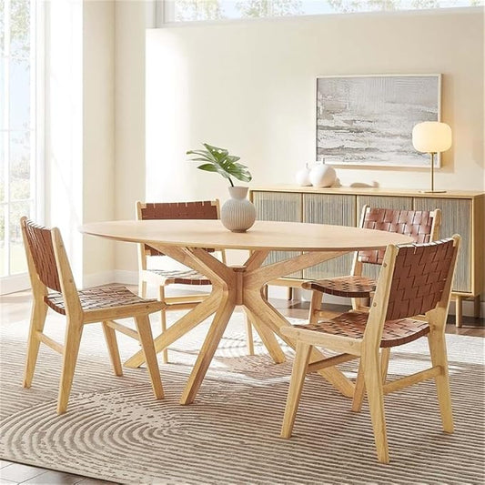 Modway EEI-3849-OAK Crossroads 71" Oval Wood Dining Table, Oak