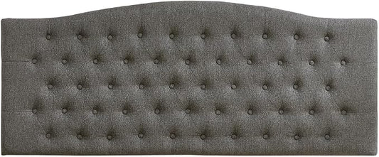 24KF Upholstered Tufted Button Wall Mounted Linen Headboard,Comfortable Fashional Headboard Queen/Full Size,6055-Q-Granite