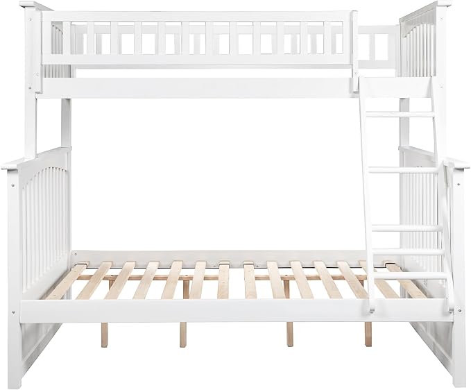 AFI, Columbia Ladder Bunk Bed Twin Over Full, White