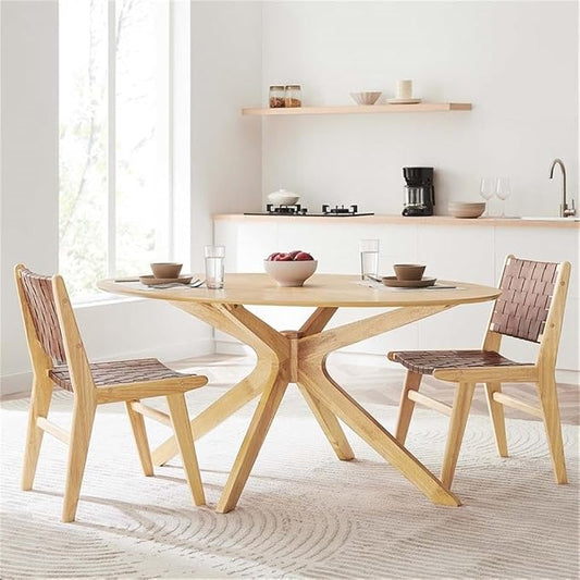 Modway EEI-3848-OAK Crossroads 63" Oval Wood Dining Table, Oak