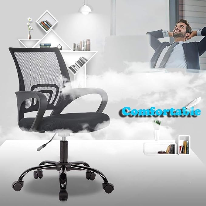 BestOffice Office Chair Desk Chair Mesh Computer Chair Back Support Modern Executive Adjustable Arms Rolling Swivel Chair for Women, Men(3 Pack)