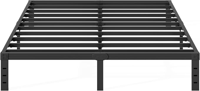 Queen Bed Frame Heavy Duty,14" High Black Metal Platform Bed Frame,Sturdy Steel Frame,Support up to 3500lbs,No Box Spring Needed,Noise-Free,Easy Assembly