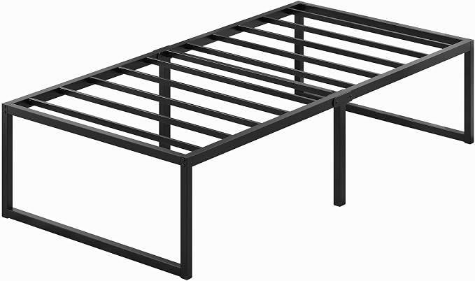 Lutown-Teen 18 Inch Twin XL Bed Frames Heavy Duty Metal XL Twin Platform Bed Frame No Box Spring Needed, Noise Free, Easy Assembly, Black