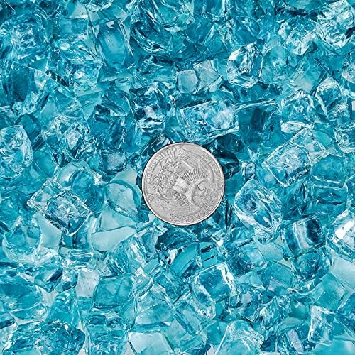 Onlyfire 10 lbs Fire Glass Rocks for Gas Propane Fire Pit and Fireplace