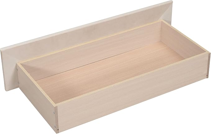 Merax Upholstered Daybed with 2 Drawers, Twin Size Bed Frame with Storage and Wood Slat Support, Beige