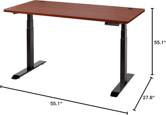 UNICOO Melamine 55.1 x 27.6 Inch Universal Table Top for Standard and Sit to Stand Height Adjustable Home and Office Desk Frames (Tabletop 55 - Walnut)