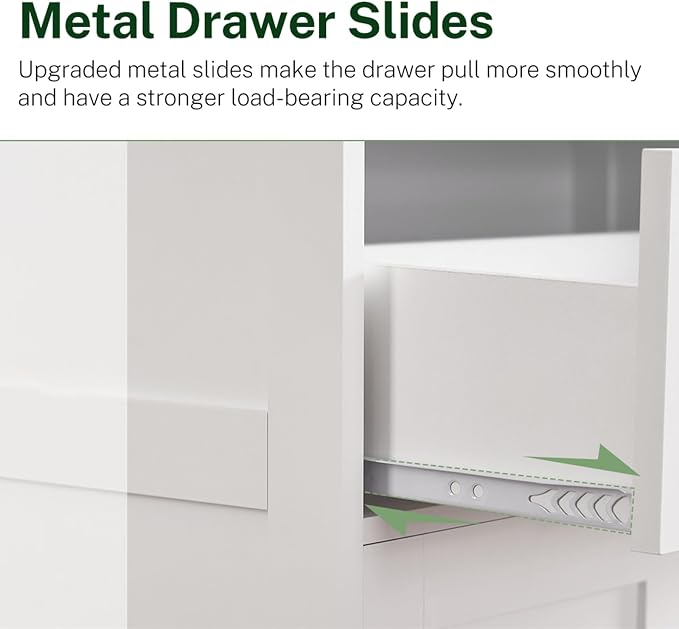 Iwell 67" Tall Storage Cabinet, Rattan Cabinet with 2 Adjustable Shelves & Large Drawer, Pantry Cabinets for Kitchen, Living Room, Home Office, Natural | Adjustable Shelf