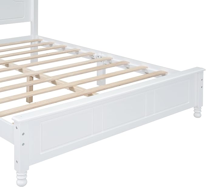 Harper & Bright Designs Bedroom Set Furniture, 3-Pieces Bedroom Sets, Queen Size Wood Platform Bed and 2 Nightstands, White